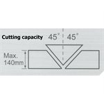 JS-140 * Horizontal double miter saw for aluminium (45° Cut)