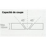 JS-100-600 * Scie à lames jumelées pour aluminium (Coupe à 45°)