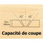 JS-14HC-600 * Scie à lames jumelées avec presseurs pneumatiques horizontaux (Coupe à 45°)