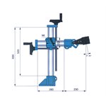 FS-032K * Floor boring machine, immovable head - Base K